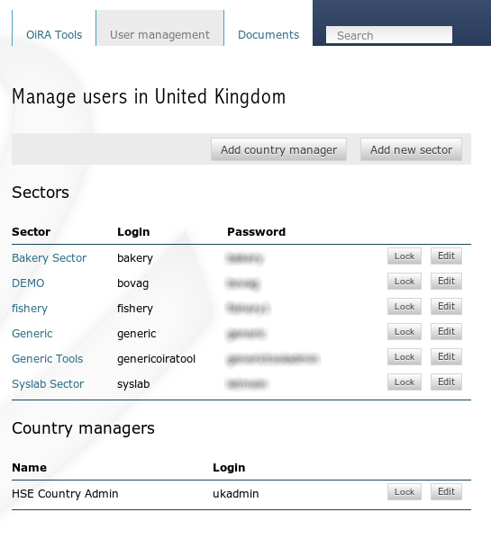 The 'User Management' Section